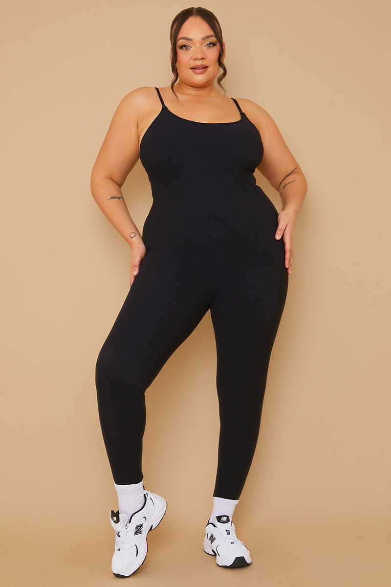 Built-In Bra Strappy Sculpt and Control Unitard