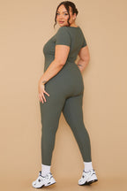 Built-In Bra Short Sleeve Sculpt and Control Unitard