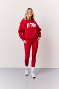 Red High Waisted Sculpt and Control Leggings