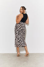 Magic Sculpting Printed Bodycon Midi Skirt