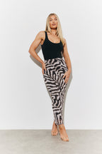 Magic Sculpting Printed Bodycon Midi Skirt