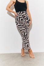 Magic Sculpting Printed Bodycon Midi Skirt