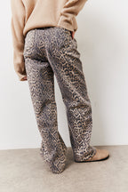 Leopard Straight Leg Jeans