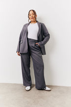 Charcoal Elastic Waist Back Trouser