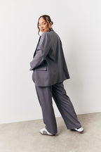 Charcoal Elastic Waist Back Trouser