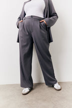 Charcoal Elastic Waist Back Trouser