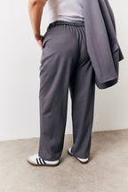 Charcoal Elastic Waist Back Trouser