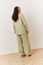 Sage Pleated Wide Leg Trouser