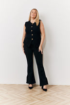 Occasion Black Flare Trousers