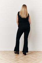 Occasion Black Flare Trousers