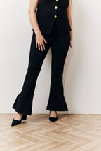 Occasion Black Flare Trousers