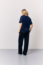 Navy Elasticated Waist Tailored Trouser