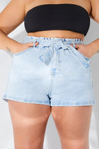 Denim Paper Bag Short