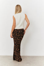 Leopard Mesh Maxi Skirt