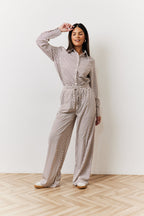 Geo Printed Wide Leg Trousers
