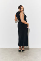 Magic Sculpting High Neck Ruched Maxi Dress
