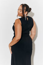 Magic Sculpting High Neck Ruched Maxi Dress
