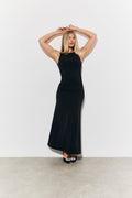 Magic Sculpting High Neck Ruched Maxi Dress