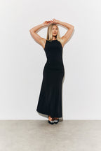 Magic Sculpting High Neck Ruched Maxi Dress