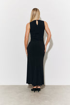 Magic Sculpting High Neck Ruched Maxi Dress
