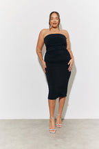 Magic Sculpting Bandeau Bodycon Midi Dress