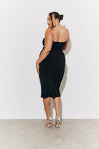 Magic Sculpting Bandeau Bodycon Midi Dress