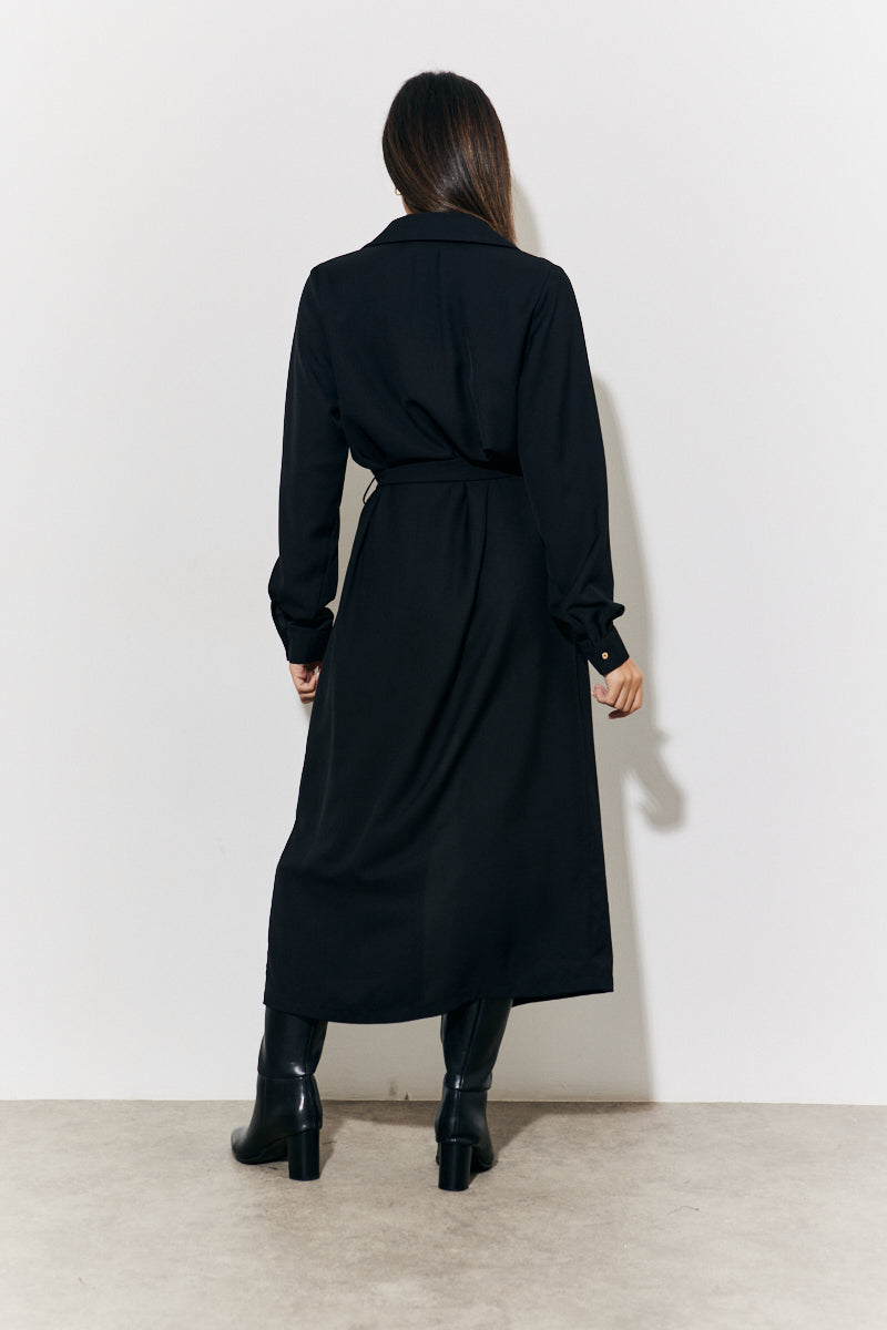 Belted Midi Shirt Dress