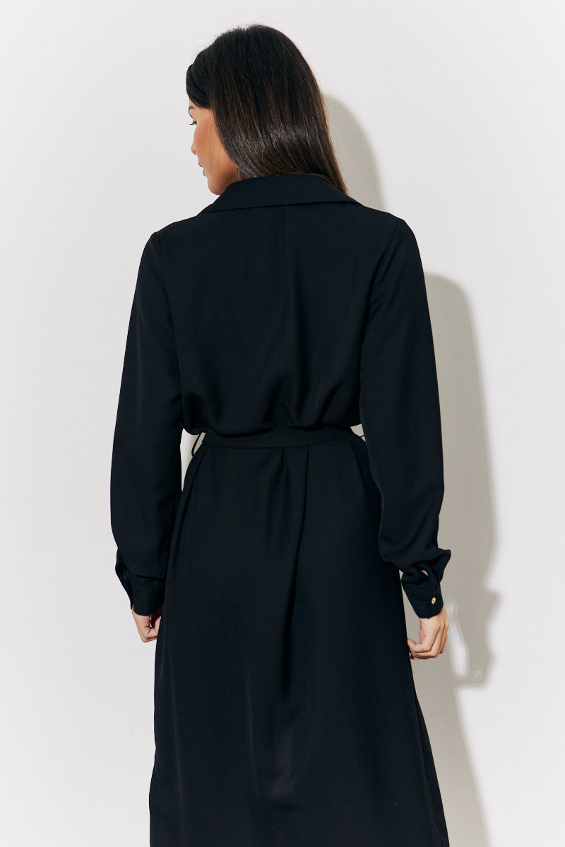 Belted Midi Shirt Dress