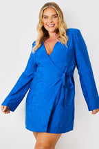 Wrap Jacquard Mini Dress