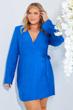 Wrap Jacquard Mini Dress