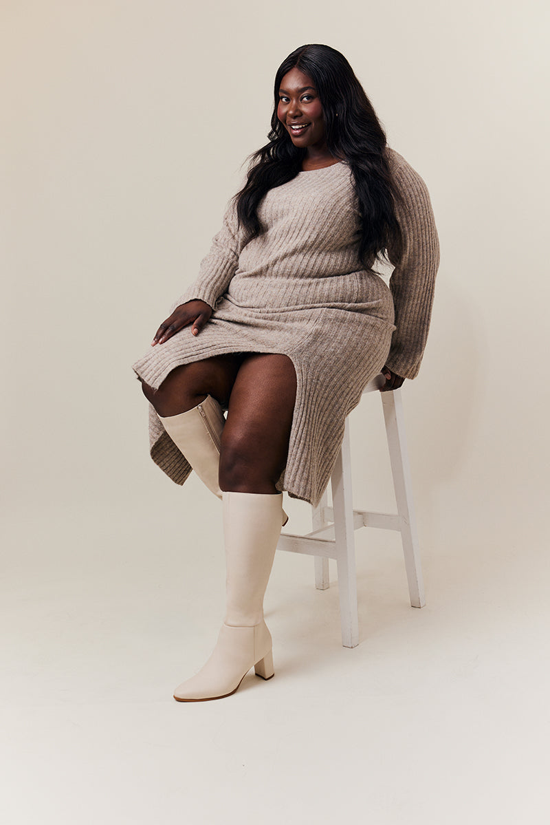 Kylie Heeled High Leg Boot