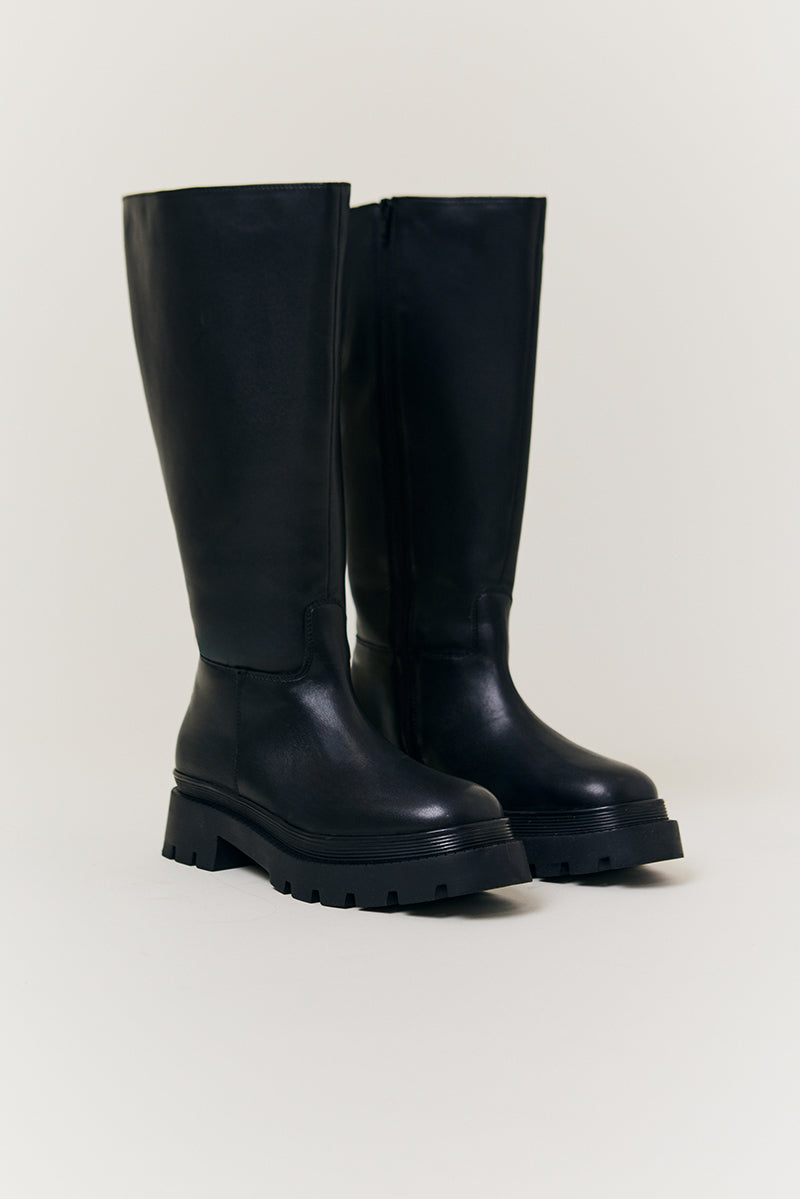 Jess Chunky Heeled High Leg Boot