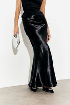 Liquid Satin Bias Cut Maxi Skirt