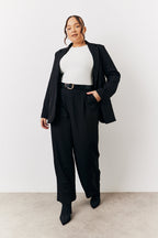 Black Relaxed Pocket Detail Blazer