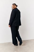 Black Relaxed Pocket Detail Blazer