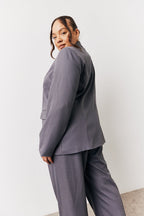 Charcoal Relaxed Pocket Detail Blazer