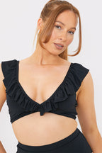 Ruffle Neck Bikini Top