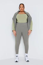 Long Sleeved Ribbed Square Neck Bodysuit