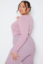 Long Sleeved Ribbed Square Neck Bodysuit