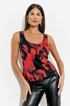 Abstract Scoop Cami Top