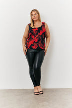 Abstract Scoop Cami Top