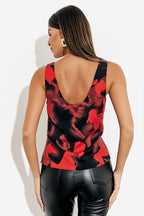 Abstract Scoop Cami Top