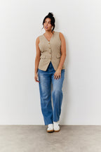 Longline Button Through Waistcoat