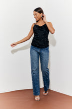 Pearl Embellished Cami Top