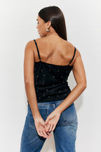 Pearl Embellished Cami Top