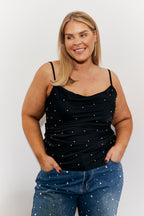 Pearl Embellished Cami Top