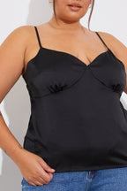 Satin Plunge Cami Top