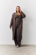 Brushed Rib Maxi Co Ord Cardigan