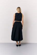 Black Balloon Co-Ord Crop Top
