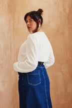 V Neck Crochet Insert Blouse